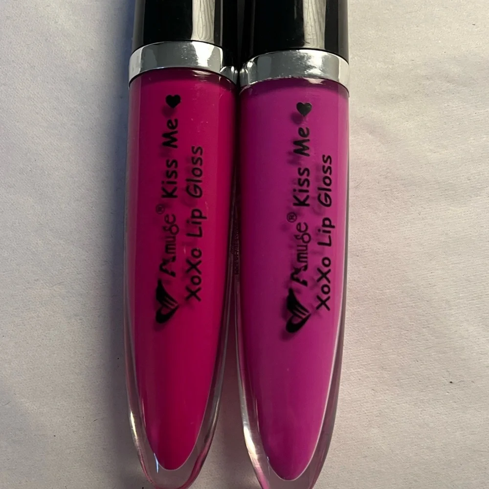 Amuse Kiss Me XOXO Lip Gloss Duo - Fuchsia and Pink